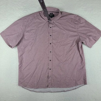 Kenneth Cole Shirt Mens 3X Red Slim Fit Casual Awearness Button Up Short Sleeve - Image 1 of 4