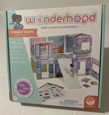 MindWare Wonderhood Corner Shops Creativity Building Set Build STEAM Skills NIB - Image 1 of 4