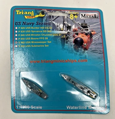 TRIANG SHIPS MINIC US NAVY SERIES MINESWEEPER SET S860 USN NEW CARDED-1:1200 - Image 1 of 4