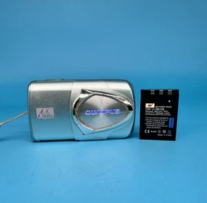 Ice Blue Olympus Mju 410 4.0mp Digital Camera - Tested - Picture 1 of 10