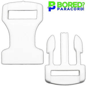 1/2" White Buckle Great For Paracord Projects! - 10 Pack - Picture 1 of 5