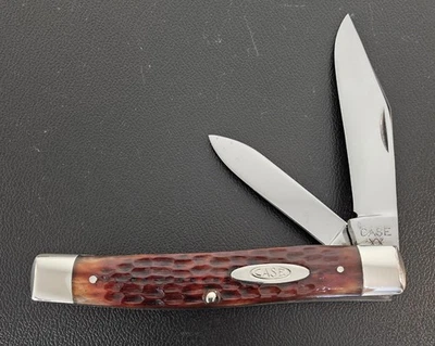 PRECIOSO CUCHILLO TEXAS JACK ESTUCHE 1940-64 DOBLE ERA X 6292 HUESO ROJO JIGGED Foto 1 de 4