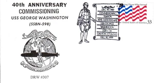 USS GEORGE WASHINGTON SSBN-598 PUESTA EN MARCHA 40 ANIVERSARIO 30 DE DICIEMBRE 1999 GROTON - Imagen 1 de 1