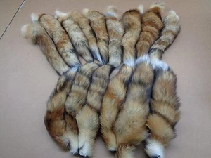 #1 Quality XL Tanned Red Fox Tails/Crafts/Real USA Fur Tails/Harley parts/Purse  - Picture 1 of 3