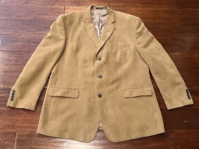 Calvin Klein Marrón Tostado Beige Para Hombres 46 R Traje de Pana Abrigo Deportivo Chaqueta Blazer Foto 1 de 4