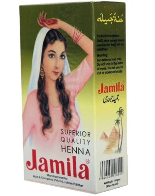 Polvo de henna JAMILA 100 g 2023 cultivo fino desplazado calidad de arte corporal Foto 1 de 2