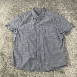 Eddie Bauer Mens Shirt Size XL (Actual L) Blue Short Sleeve Button Down - Picture 1 of 10