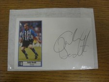 1999/2000 Autographed White Card: Sheffield Wednesday - Booth, Andy  (Sticker la
