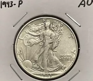 ⭐️1943-P Walking Liberty Half Dollar⭐️AU-About Uncirculated⭐️90% Silver - Picture 1 of 2