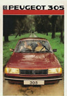 Peugeot 305 Saloon 1985-86 UK Market Sales Brochure GTX Automatic SR GR GL