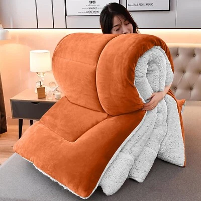 Reversible Sherpa Fleece Blanket Fluffy Warm Soft Large Sofa Bed Throw Blankets - Image 1 of 4