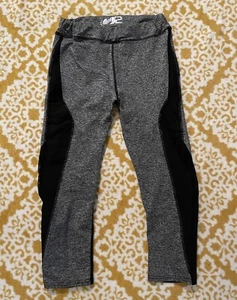 Youth Girls’ Athletic Outerwear Gym Legging Pants Black Sz. L  (Inseam 20.5”) - Picture 1 of 6