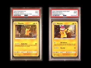 🌀 Pokemon PGO 027/078 y SWSH234 - Juego de hojalata Cosmos Pikachu - PSA 9 - Remolino 🌀 - Imagen 1 de 8
