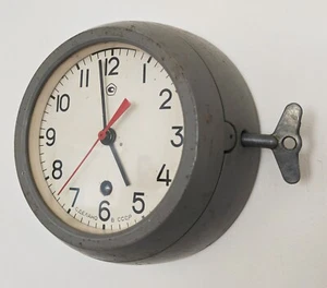 1980's Vintage USSR Soviet submarine navy marine ship wall clock Type 5-2 ChM - Picture 1 of 11