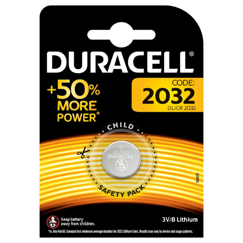 Pilas de boton Duracell bateria original Litio CR2032 3V en blister 5X Unidades - Imagen 1 de 1