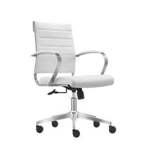 Bürostuhl Cádiz - PU-Leder - Weiß - mit Synchron-Wippmechanik - Bild 1 von 7