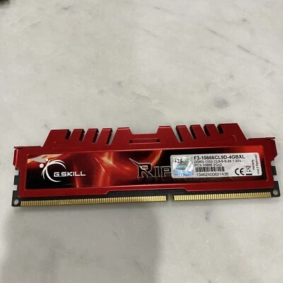 G.SKILL Ripjaws 2GB F3-10666CL9D-4GBXL 1333MHz DDR3 RAM Memory - Image 1 of 2