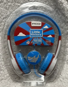 IFROGZ Little Rocker Headphones for kids Red White & Blue. Shark FootBall Soccer - Picture 1 of 4