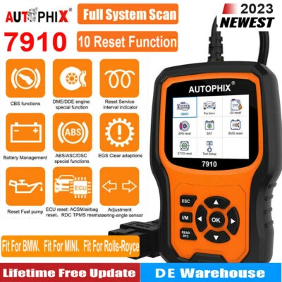 Fit für BMW OBD2 Diagnosegerät Auto Scanner alle Systeme DPF EPB AUTOPHIX 7910 - Bild 1 von 4