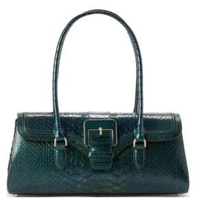 NWT BRAHMIN Kalopsia Collection Dayan Evergreen Satchel Bag - Picture 1 of 6