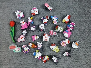 LOT OF 20+ Jibbitz Hello Kitty Pop Corn Halloween Heart Love Goth Suit Flower - Picture 1 of 5