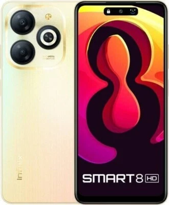 Infinix SMART 8 HD Factory Unlocked Dual SIM 3GB RAM 6.6 inch HD+ Display- GOLD - Image 1 of 3