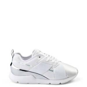 Womens Puma Muse X-2 Athletic Shoe White Silver NEW