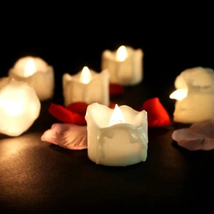 12x Flammenlose flackernde LED Lichter Haus Dekoration Timer Elektrische Kerzen - Bild 1 von 16