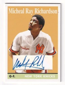 2008-09 Topps Micheal Ray Richardson 1958-59 autógrafo automático #186 New York Knicks - Imagen 1 de 2