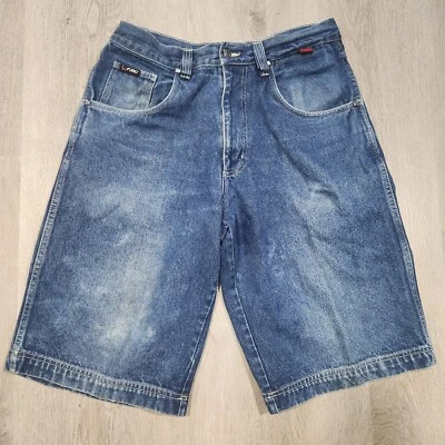 Y2k Fubu Jeans Shorts Sun Faded Blue Denim Size 36x13 Baggy Jorts - Image 1 of 4