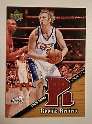 CHRIS KAMAN Jersey Relic Card 2004-05 Upper Deck Rookie Review - Image 1 of 2