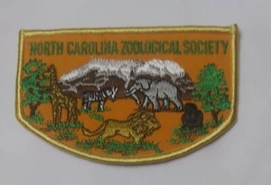 Vintage North Carolina Zoological Society Embroidered 5"× 3" Sew-on Patch - Picture 1 of 6