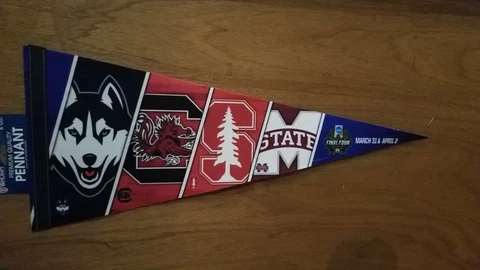 2017 Final Four 12x30 Premium Pennant Womens 4 Team UConn Stanford Miss St. Sout Cover