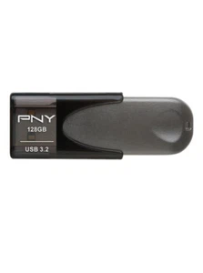 PNY - Elite Turbo Attache 4 128GB USB 3.2 Flash Drive - Black - Picture 1 of 4