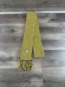 Vintage UCLA Bruins Yellow Blue Striped Knit Fringe Rectangular Scarf ONE SIZE - Picture 1 of 7