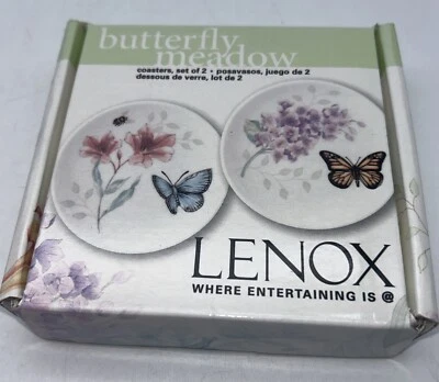 Ramo de prado mariposa Lenox decorativo de posavasos 2 diseño floral Foto 1 de 4