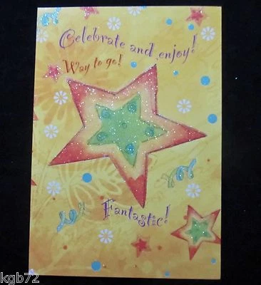 Leanin Tree Celebrate Congratulations Glitter Greeting Card Multi Color R161 - Image 1 of 2