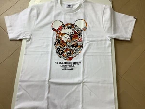 Authentic ape bape x LBWK medicomtoy toy bear tee t shirt white XL liberty walk - Picture 1 of 9