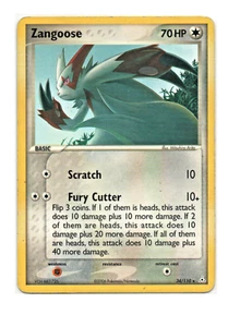 Zangoose 34 Non-Holo Phantoms Rare Pokemon Card - Picture 1 of 2