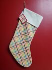 Christmas Stocking Handmade Fully Lined 20" Check Checkered Cuffed 