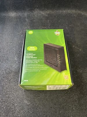 Motorola SB6120 SURFboard Docsis 3.0 Cable Modem, Black, 150 Mbps - Image 1 of 4
