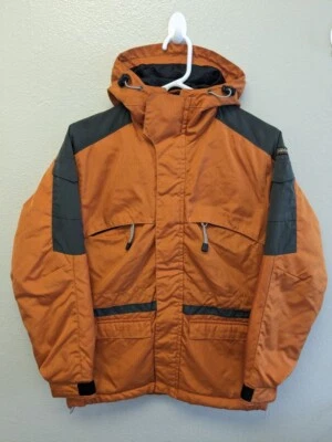 Винтажный Napapijri мужчин/унисекс Cordura TTX4 лыж куртка XS оранжевый/серый капюшон тефлон HT - Изображение 1 из 4