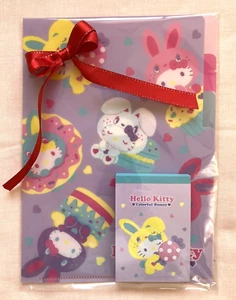 Sanrio Hello Kitty A5 Clear File Folder and Mini Memo Pad Set ☆ Cute GIFT☆ - Picture 1 of 6