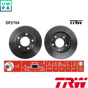 2x BRAKE DISC DF2704 FOR MAZDA 626/V/Station/Wagon/Hatchback/IV MX-6 PREMACY - Picture 1 of 16