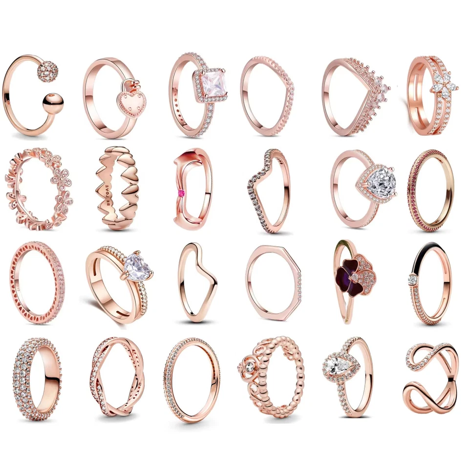 Cerradura de plata original 925 chapada en oro rosa de 18 quilates Foto 1 de 1