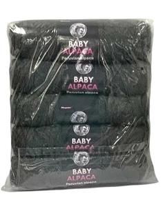5 Baby Alpaca Peruvian Skein Charcoal Gray 95% Acrylic 5% Warm 154 Yards - Picture 1 of 1