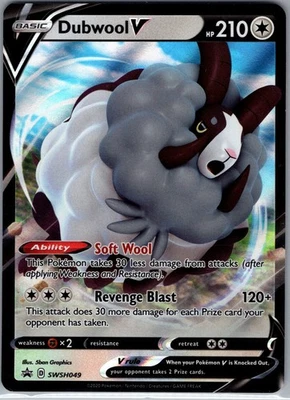 Dubwool V SWSH049 SWSH: Sword & Shield Promo Cards - Pokemon Card - NM - Image 1 of 2
