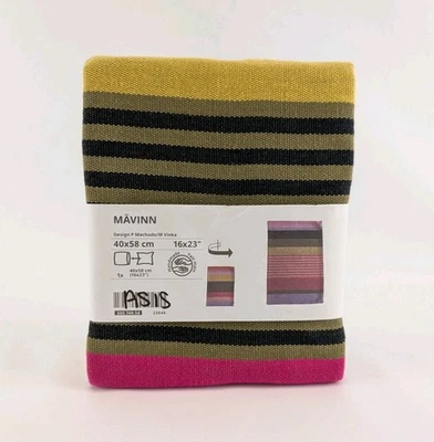 Funda Almohada Cojín Ikea Mavinn MÄVINN 16x23" Rayas Multicolor 505.749.58 Nueva Foto 1 de 4
