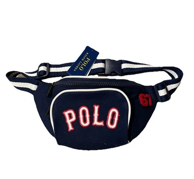 Polo Ralph Lauren Canvas Fanny Pack/Waist Bag Navy w/Red & White “POLO” & “67” - Image 1 of 4