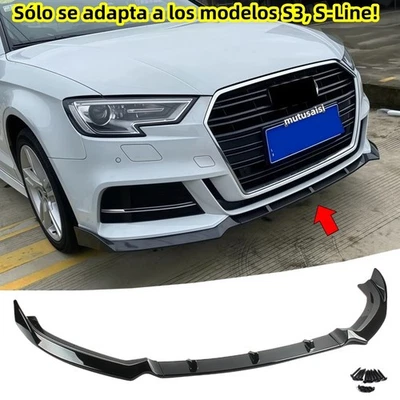 Para AUDI S3 A3 S-Line III 8V 2017-2020 Kit de separador de labios delanteros - Imagen 1 de 4